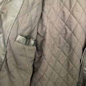 michael kors fau leather bomber